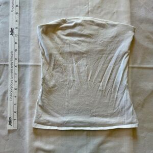 White Strapless Tube Top